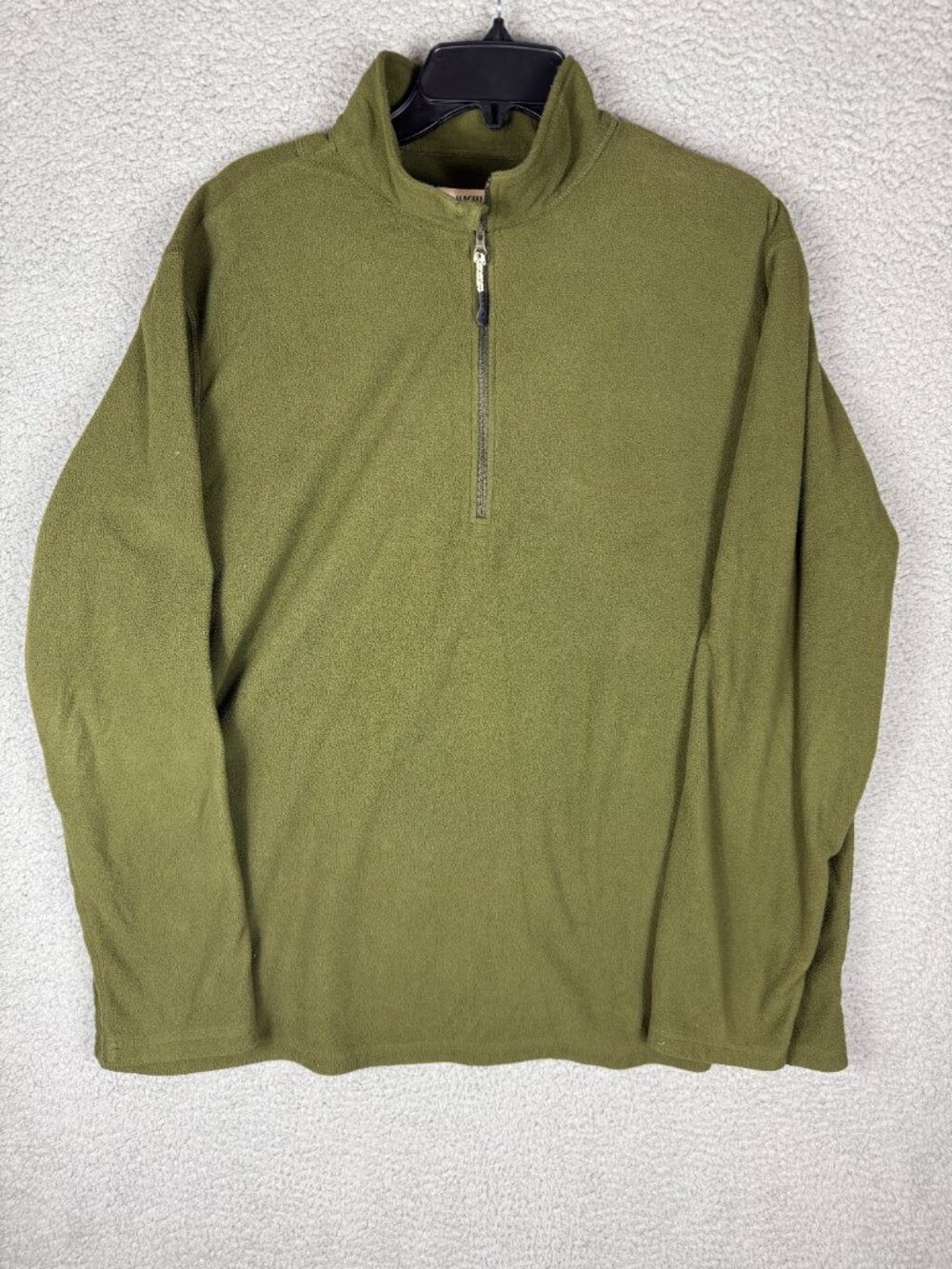 Magellan Outdoors Men's Olive Green Fleece 1/4 Zip Pullover XL